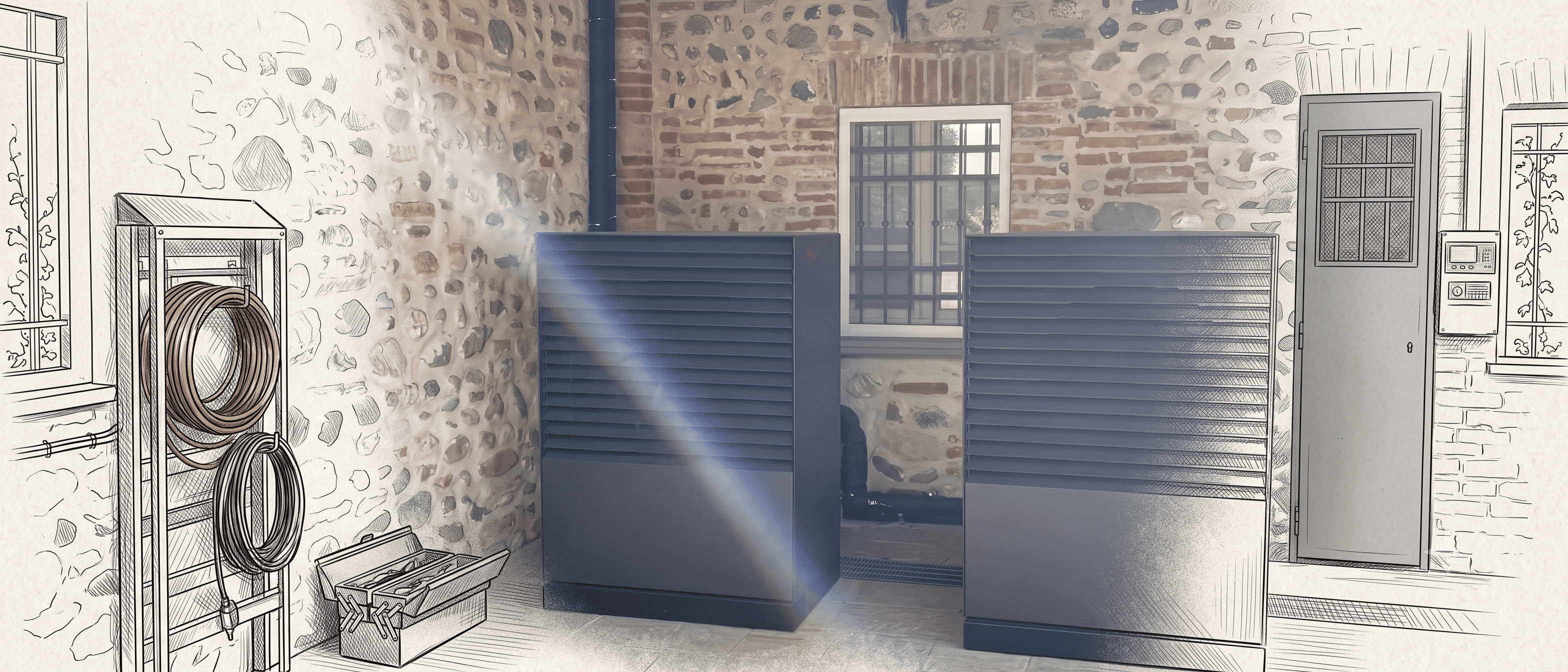 Casa in pietra da 340 mq: due Pompe di Calore in cascata per dire addio al gas senza cappotto termico